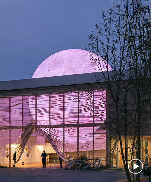 giant luminous sphere emerges from RAU architects' netherlands pavilion at expo 2025 osaka