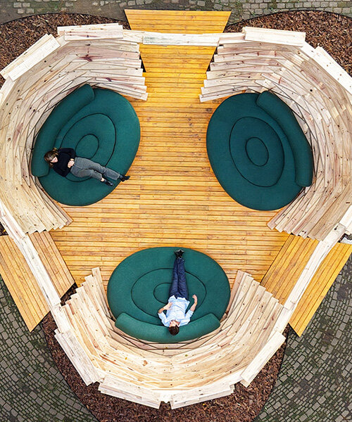 recycled plastic and pinewood shape atelier marko brajovic's human nest in são paulo